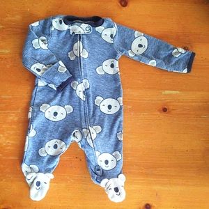 Koala Onesie with Footies and Convertible Mittens